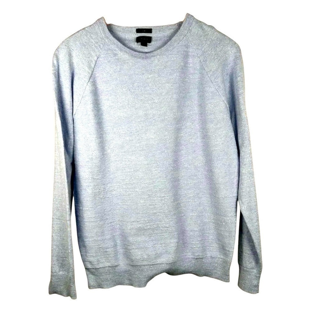 J. Crew Size Medium Men Slim Fit Sweater Blue Cotton Office